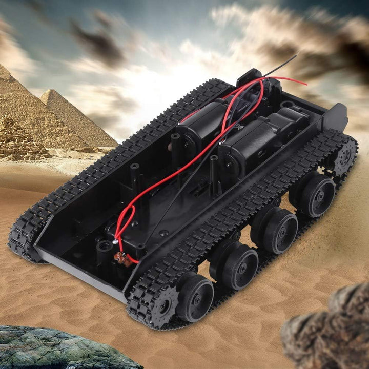 Walfront Leichte Stoss absorbiert Kunststoff Roboter Tank Chassis Smart Auto Plattform DIY Kit mit 1