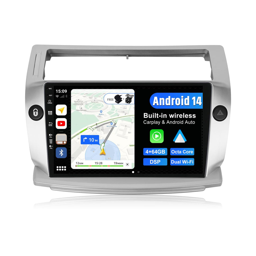 JOYX Android 12 Autoradio Passt für Citroen C4/C-Quatre/C-Triomphe (2004-2012) - 4G+64G - Eingebaut
