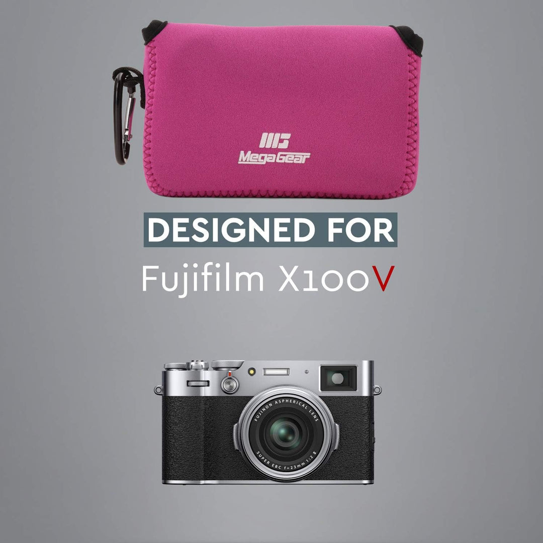 MegaGear MG1900 Ultraleichte Neopren-Kameratasche für Fujifilm X100V, Hot Pink, Hot Pink
