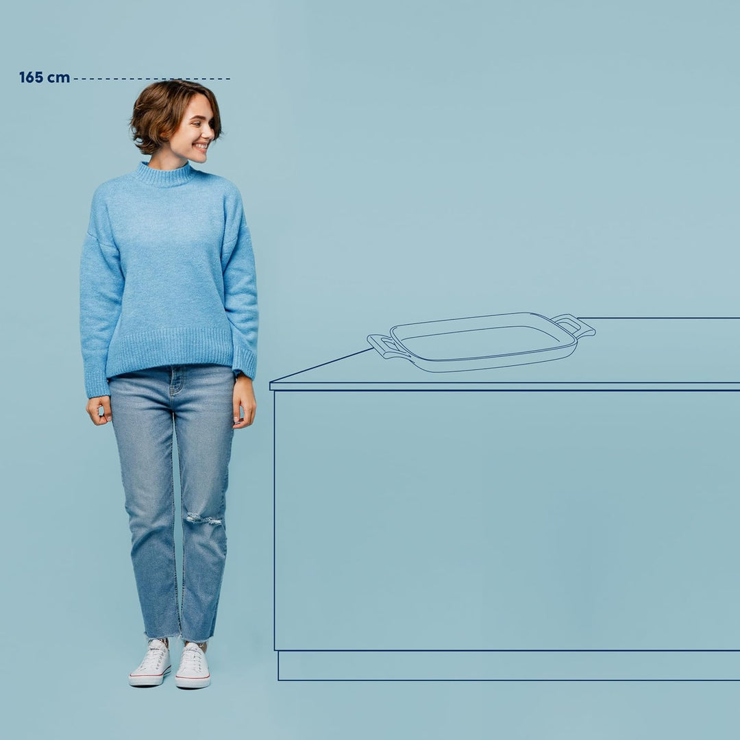 kela 12220 Grillplatte für den Herd, Antihaftbeschichtung, Aluminium, Induktionsgeeignet, 29 x 23 x