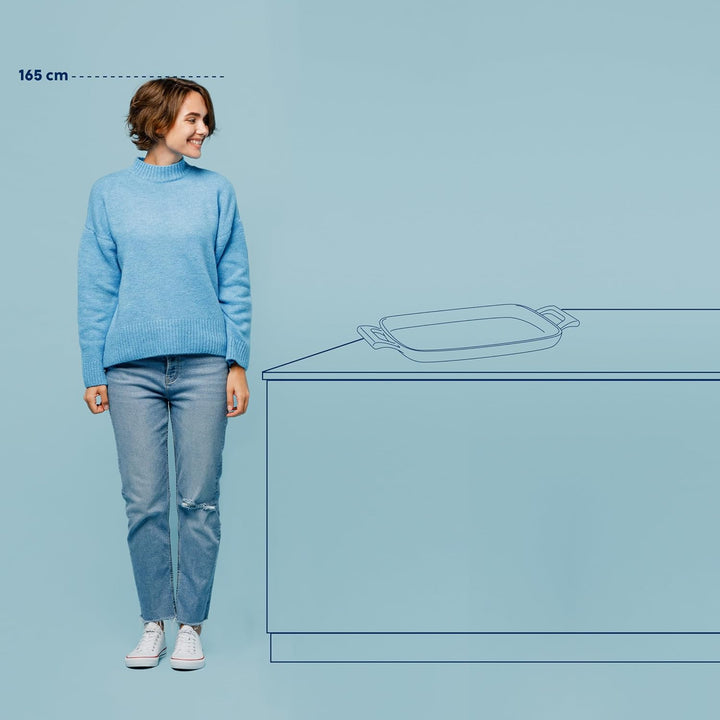 kela 12220 Grillplatte für den Herd, Antihaftbeschichtung, Aluminium, Induktionsgeeignet, 29 x 23 x