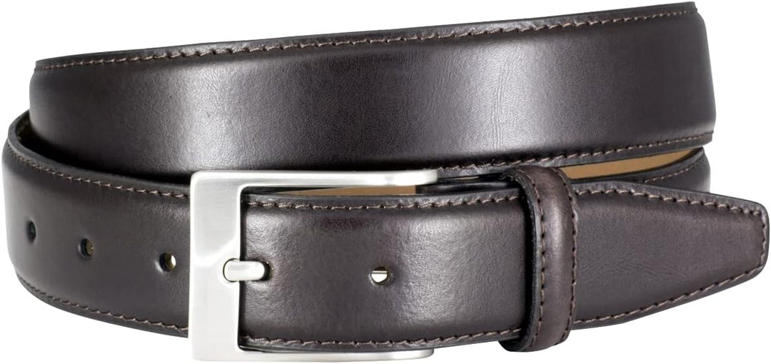 LINDENMANN Anzug-Ledergürtel Herren 35 mm Rindleder schwarz Bundweite 85 cm Gesamtlänge 100 cm W 33.
