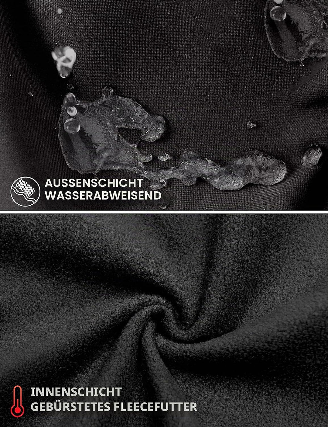 Little Donkey Andy Softshelljacke für Herren mit abnehmbarer Kapuze, Fleecefutter und Wasserabweisen