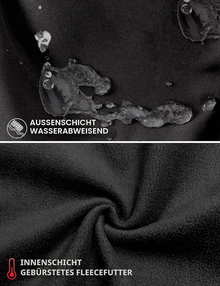 Little Donkey Andy Softshelljacke für Herren mit abnehmbarer Kapuze, Fleecefutter und Wasserabweisen
