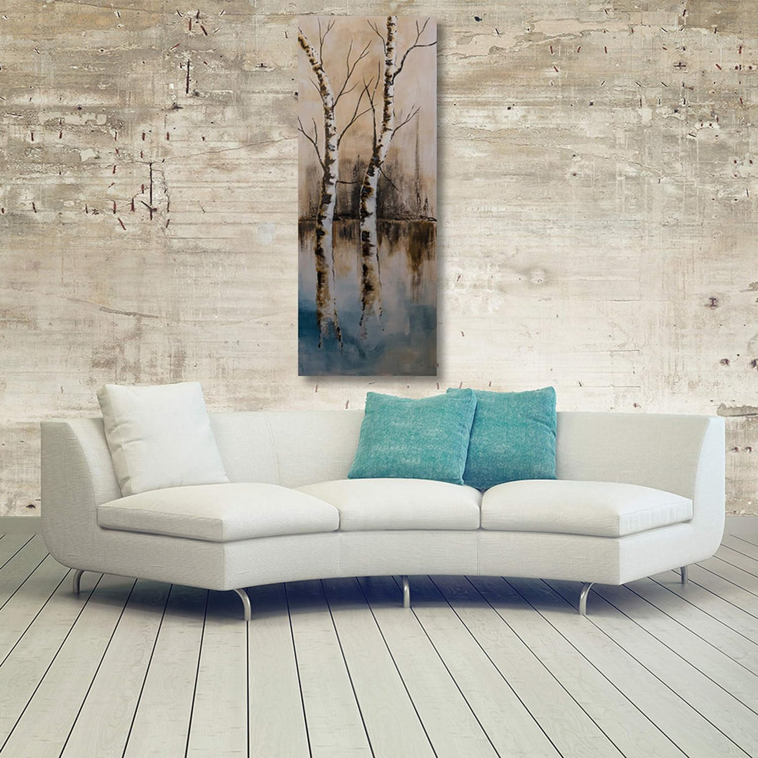 Feeby Bilder Baum Natur 50x150 cm 1 Teilig Wohnzimmer Schlafzimmer Büro Flur Küche Wandbilder Leinwa