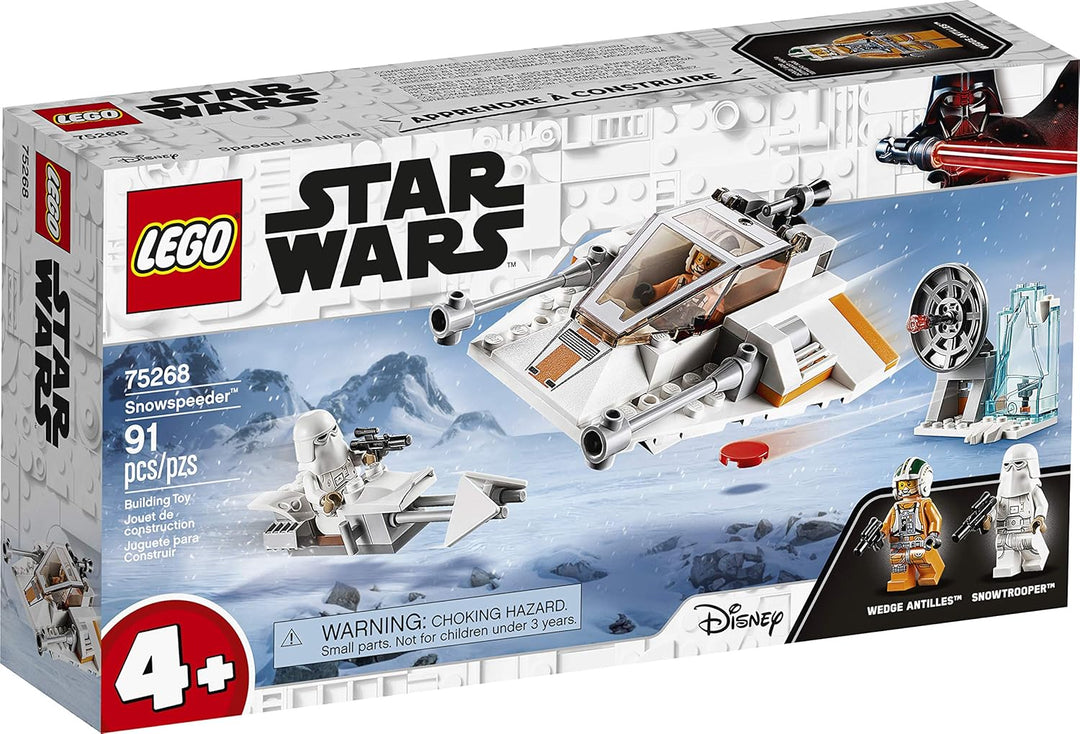 LEGO 75268 Star Wars Snowspeeder, Verteidigungsstation und Speeder-Bike, Spielset mit Starter-Stein