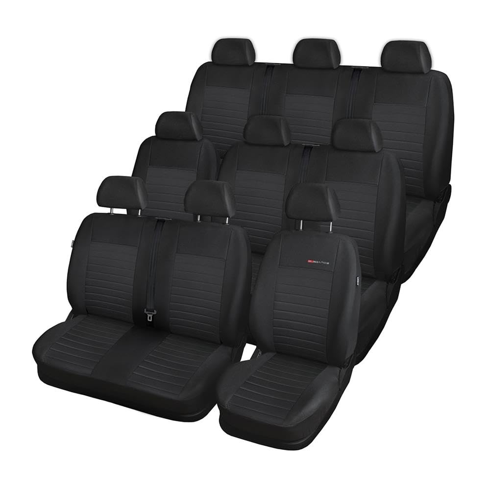 Mossa Passgenaue Sitzbezüge passend für Renault Trafic II Van 2001-2014 E4 Grau E-4 Trafic II (2001-