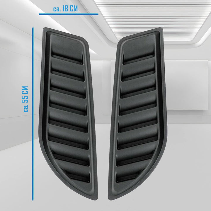 Haubenhutzen Motorhaube Lüftung für Volvo XC60 2 Haubenhutzen Schwarz, Haubenhutzen Schwarz