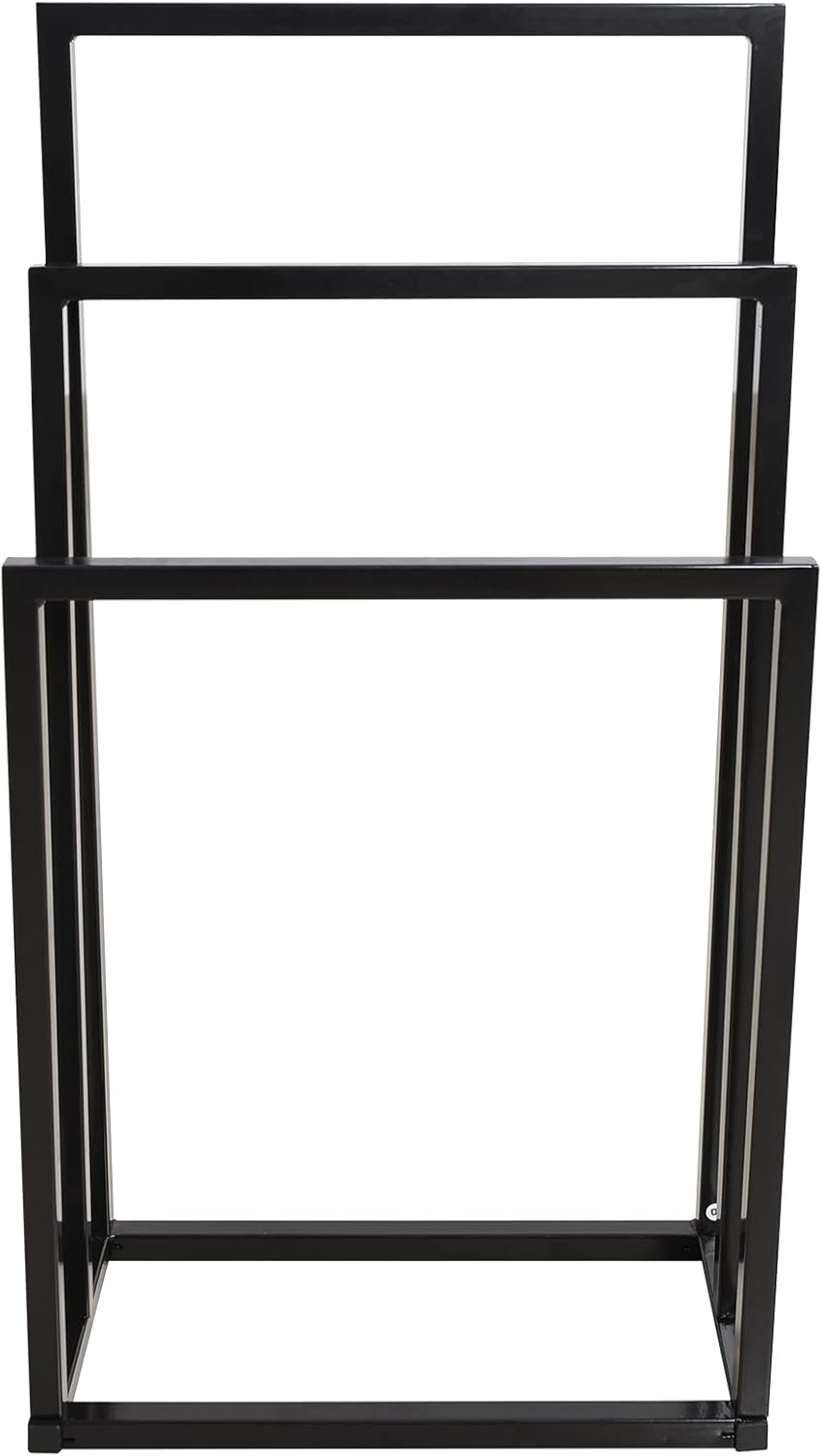JELUTE Freistehender Handtuchhalter -3-Tier Organizer für Bad- und Handtücher, Badezimmerzubehör, Sc