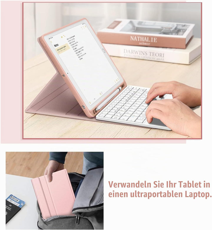 Fintie Tastatur Hülle für iPad (9. / 8. und 7. Generation - 2021/2020/2019), iPad 10.2 Hülle mit Tas