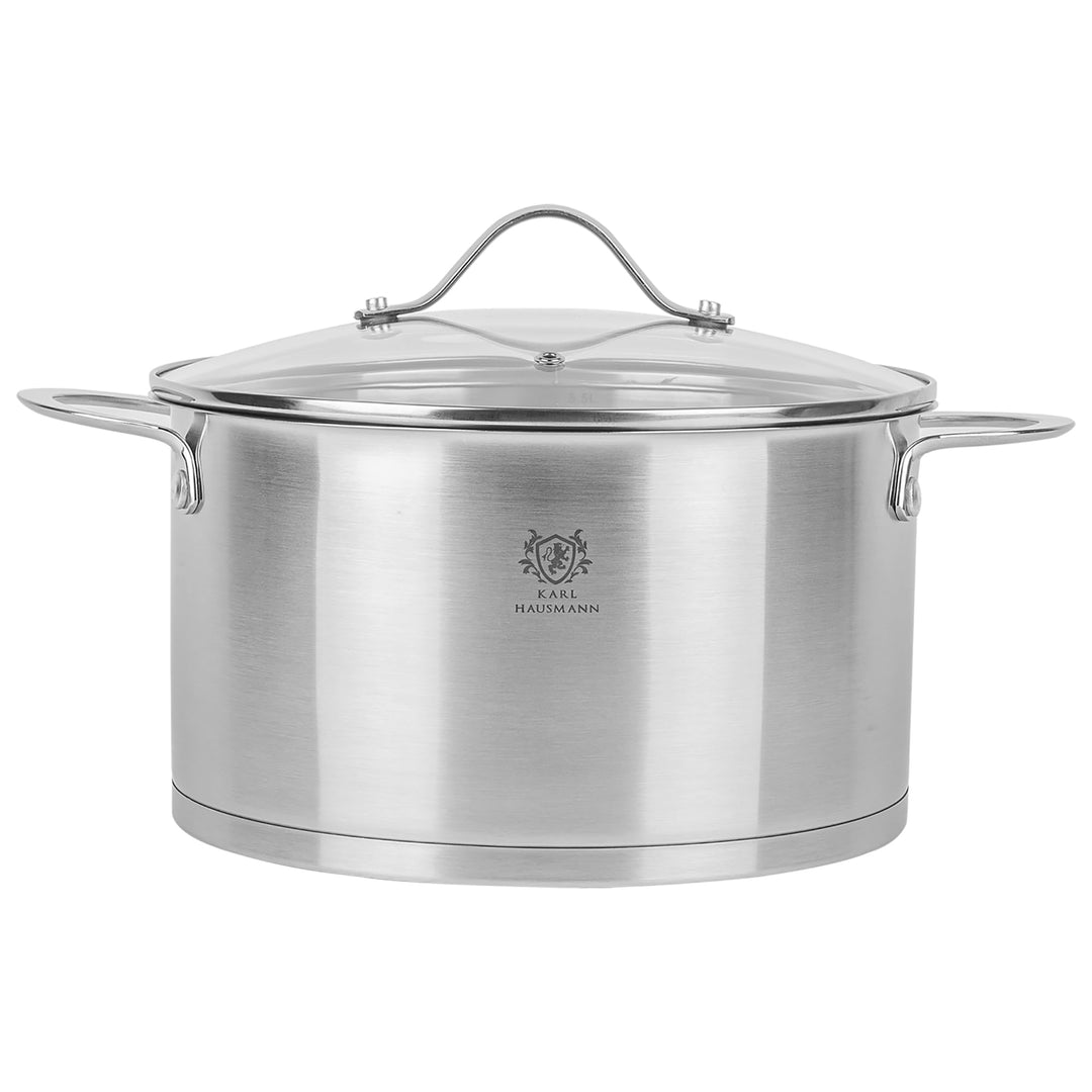 Edelstahl Topf - 3.6L - Ø 20 cm - Kochtopf Induktion für alle Herdarten Geeignet - Edelstahltopf mit