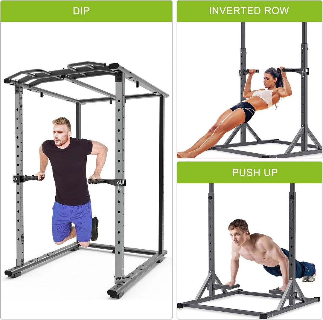 Dip-Stangen-Aufsatz für 2 x 2 Zoll und 3 x 3 Zoll Power Rack, rutschfeste breite und schmale Griffe,