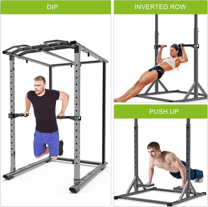 Dip-Stangen-Aufsatz für 2 x 2 Zoll und 3 x 3 Zoll Power Rack, rutschfeste breite und schmale Griffe,