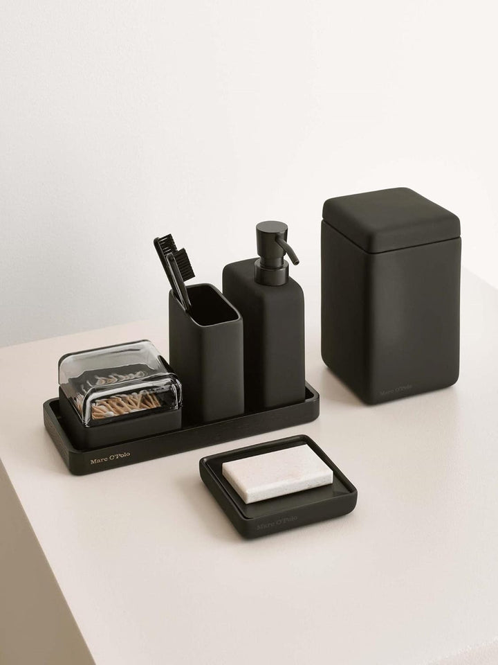 Marc O Polo Bad Accessoires The Edge Anthracite, Aufbewahrungsbehälter klein 9x9x6 cm Anthrazit 9x9x