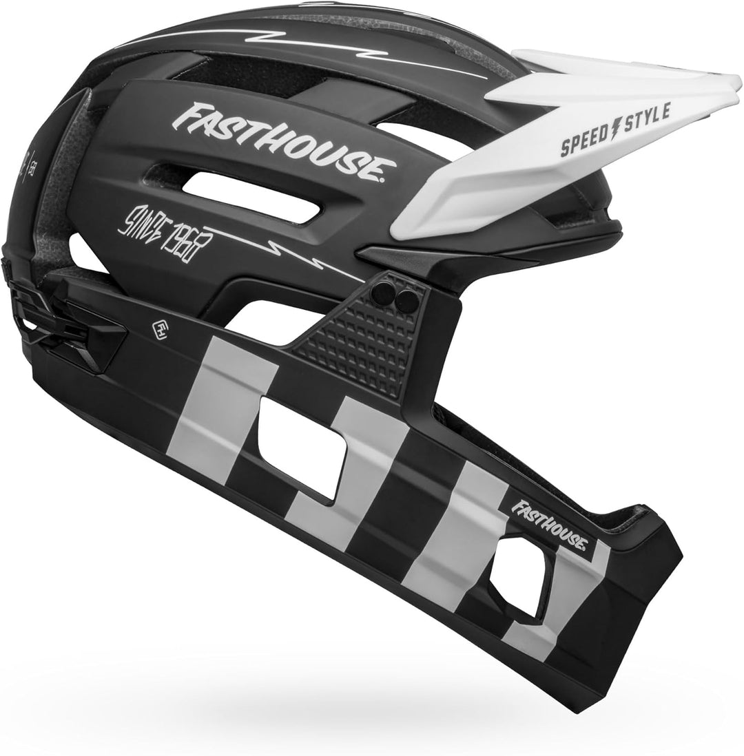 BELL Herren Super Air Helm M Matte Black/White Fasthouse, M Matte Black/White Fasthouse