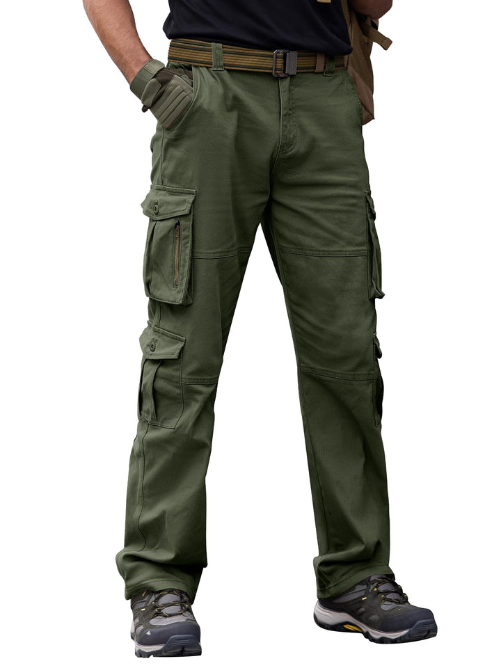 Breampot Herren Cargohose Baumwolle Baggy Chino Hosen Freizeit Outdoorhose Arbeitshose Trouser Pants