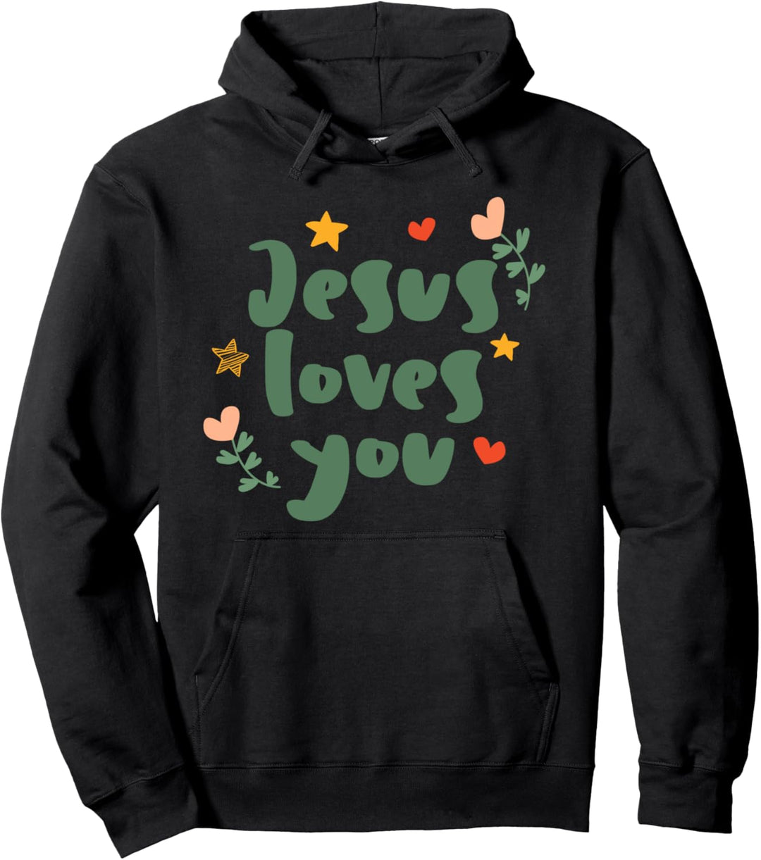 Jesus liebt dich Christgläubiger Pullover Hoodie