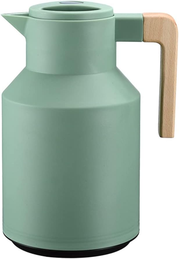 Cabilock Glaseinsatz Mit Holzgriff Thermoskanne Isolierkanne mit Holzgriff Kaffeekanne Wasserkrug Wa