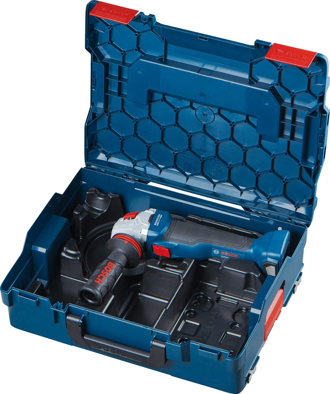 Bosch Professional GWS 18 V-10 - Dunkelblau, Silber, Schwarz, 115 mm, Solo in L-BOXX 115mm, Solo, in