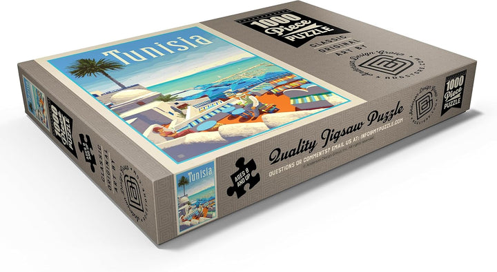 Tunesien: Eine Reise durch Geschichte und Schönheit, Vintage Poster - Premium 1000 Teile Puzzle - My