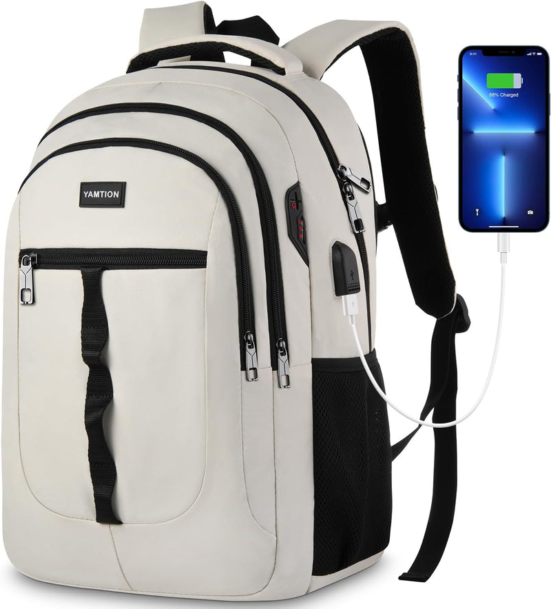 YAMTION 17.3 Zoll Rucksack Herren und Damen,Unisex Schulrucksack Teenager für Jungen Mädchen Laptop