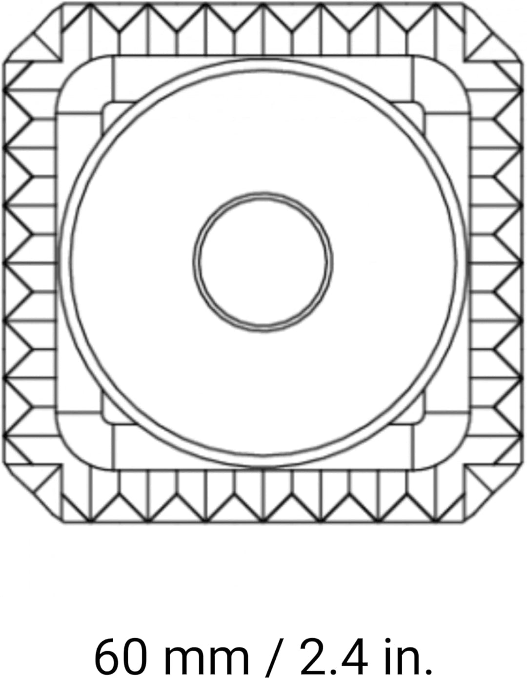 Marcato Ravioli Maker Stempel Design Quadrat 6,3 cm Champagner