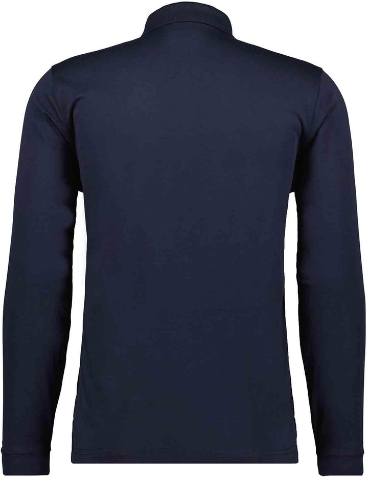 RAGMAN Herren Softknit-Polo mit Brusttasche, Langarm S Marine, S Marine