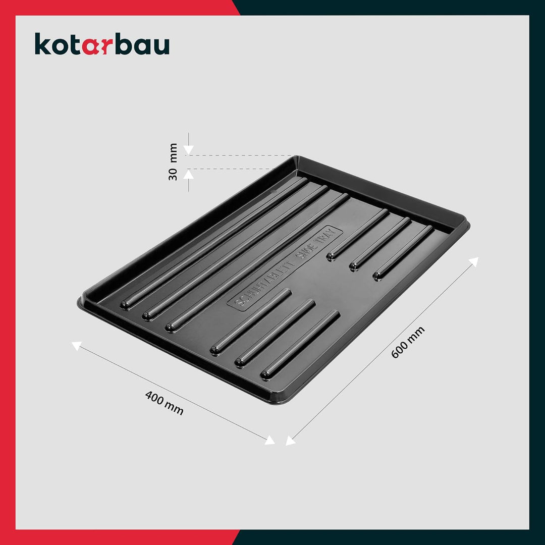 KOTARBAU® 2er Set Schuhabtropfschale 60x40 cm Abtropfmatte Schuhe Schwarz Schuhmatte Abtropfmatte Ku