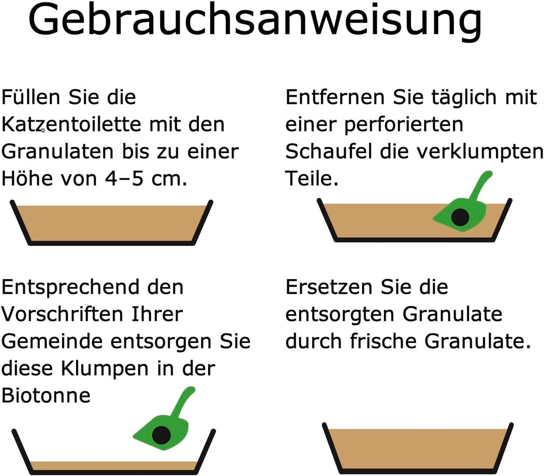 Siria 60L-Katzenstreu Klumpend und Pflanzlich-Set 6 Sack je 10 Liter, 60L
