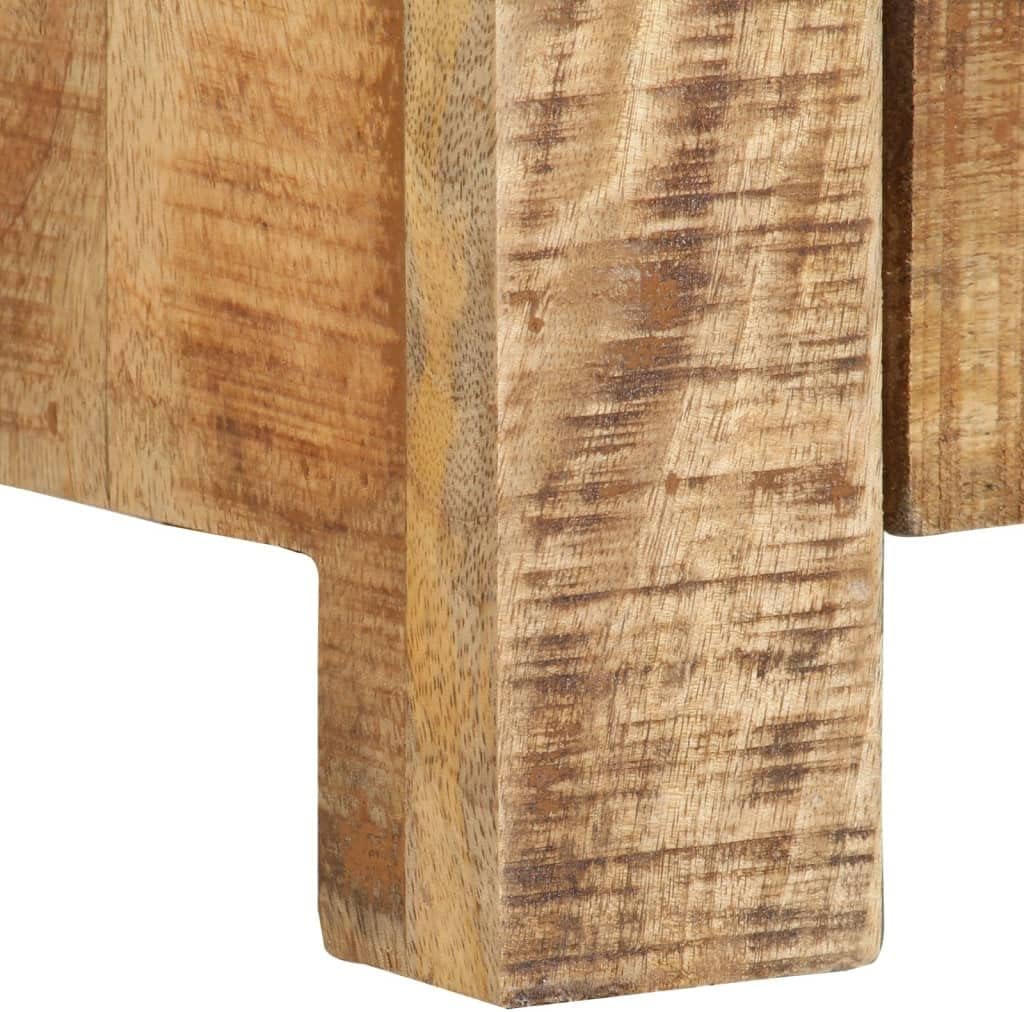 vidaXL Raues Mangoholz TV Schrank mit 1 Fach 3 Schubladen Lowboard TV Möbel Tisch Board Sideboard Fe