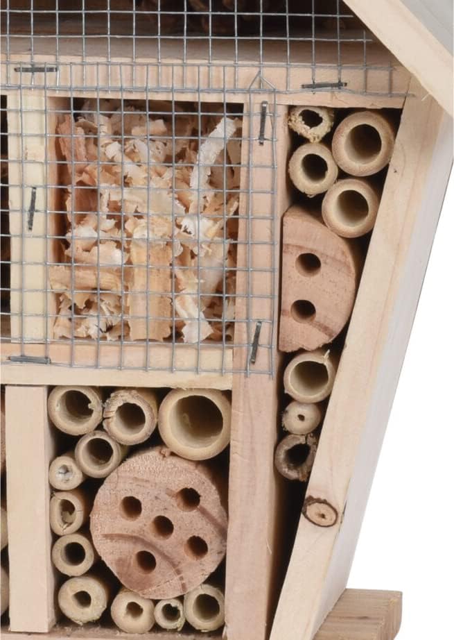 Insektenhotel Insektenhaus Nistkasten Bienenhotel Holzkasten 29x25x10cm V220