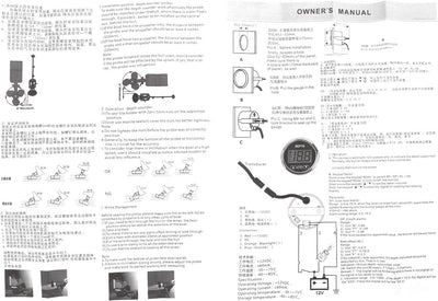 Keenso 9‑32 V Bootstiefenmesser, Wasserdichter Dash Echolotgeber mit Weisser Hintergrundbeleuchtung