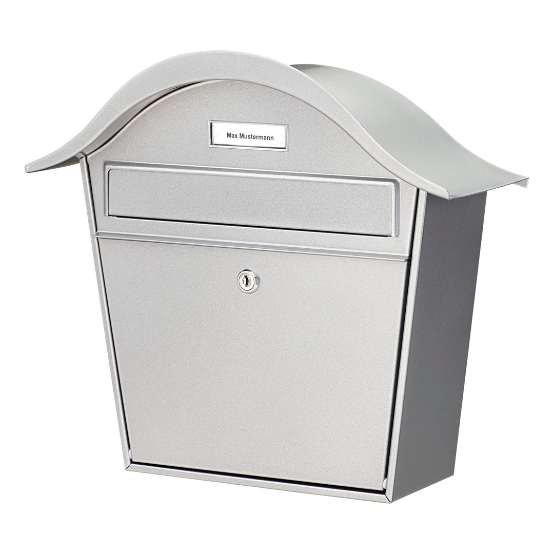 Burg Wächter Briefkasten, Namensschild, Einwurf-Format DIN B5, Verzinkter Stahl, Holiday 5842 Si, Si