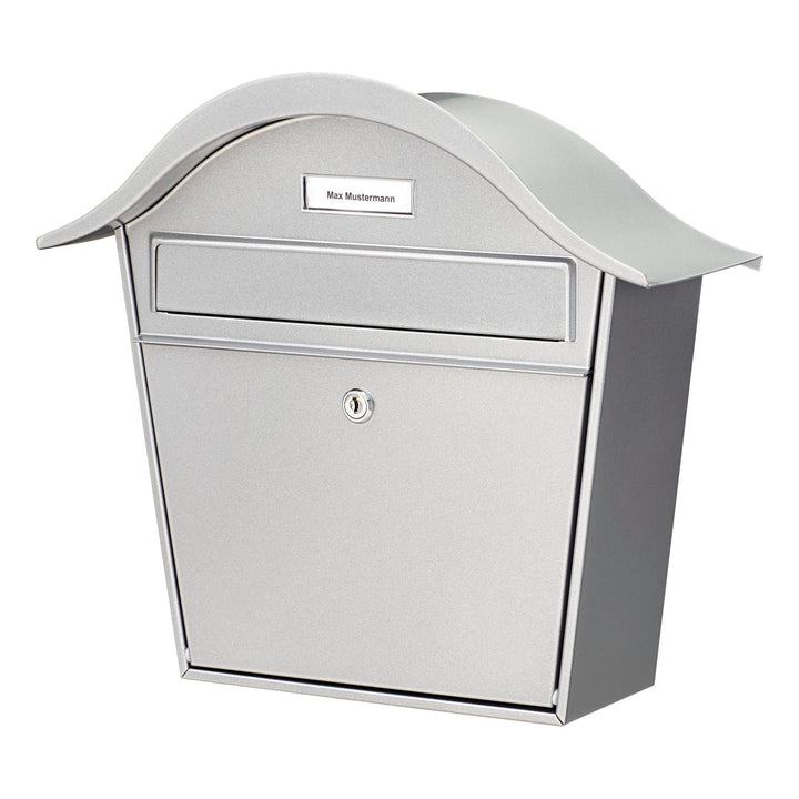 Burg Wächter Briefkasten, Namensschild, Einwurf-Format DIN B5, Verzinkter Stahl, Holiday 5842 Si, Si