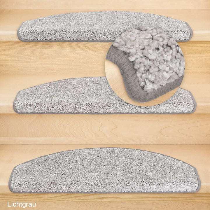 Kettelservice-Metzker Stufenmatten, Treppenteppich Marseille Halbrund - Trittfläche: ca. 65x24cm Lic