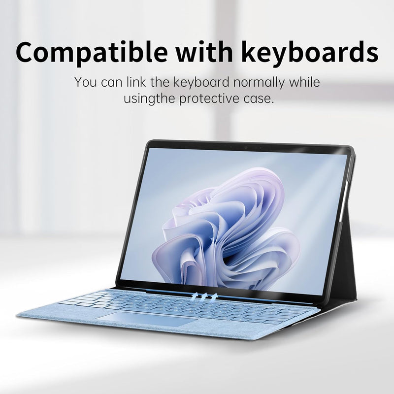 Omnpak Hülle für Microsoft Surface Pro 9 Tablet Business-Hülle, Tragetasche mit Stylus Stifthalter m