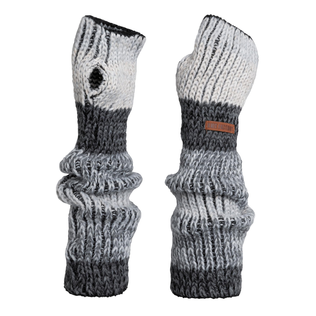 KNIT FACTORY - Remy Gestrickte Armwärmer - Winter Armstulpen - Handgelenkwärmer - Lange Handschuhe -