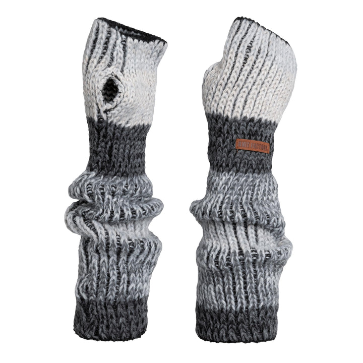 KNIT FACTORY - Remy Gestrickte Armwärmer - Winter Armstulpen - Handgelenkwärmer - Lange Handschuhe -