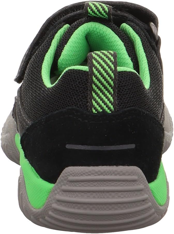 Superfit Mädchen Storm Sneaker 27 EU Schmal Schwarz Grün 0000, 27 EU Schmal Schwarz Grün 0000