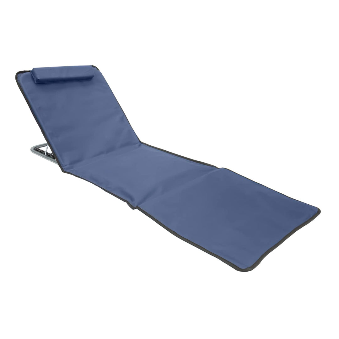 Papillon 8043521 Gepolsterte Strandmatte, neigbar, mit klappbarer Rückenlehne, Kunststoff 0, Blau, U
