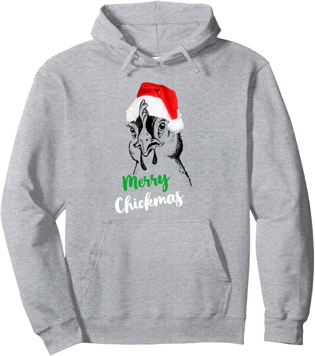 Lustiges Hühner Design Merry Chickmas zu Weihnachten Pullover Hoodie