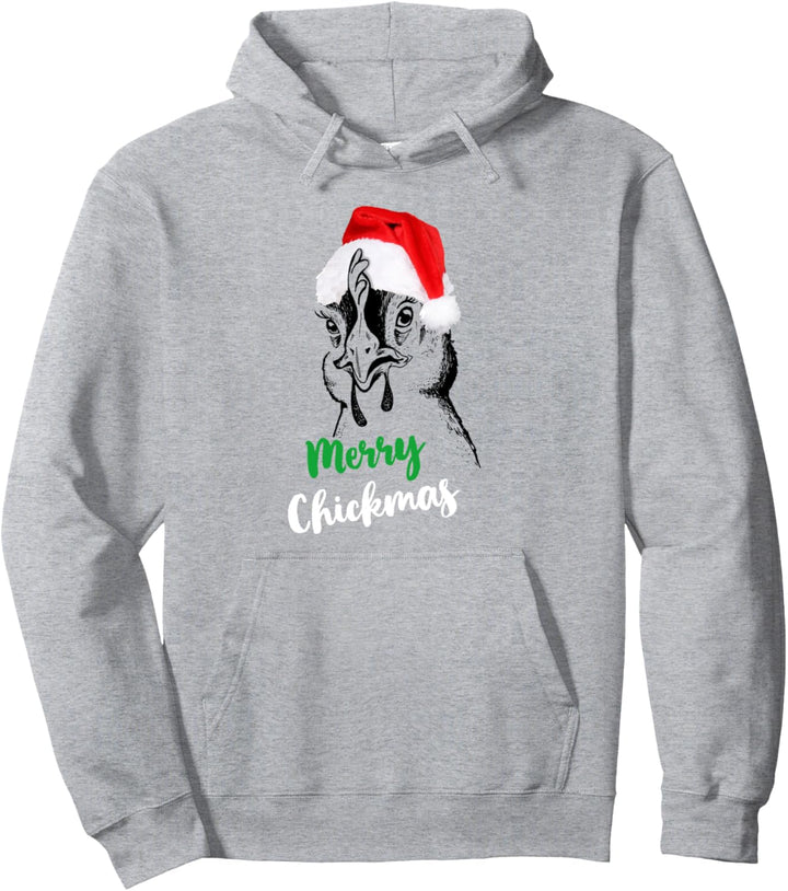 Lustiges Hühner Design Merry Chickmas zu Weihnachten Pullover Hoodie