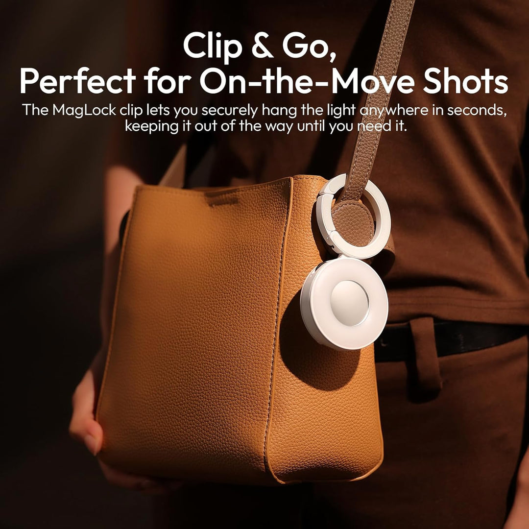 ULANZI ML05 Magnetische Selfie Licht für iPhone, Dual Magnet LED Ringlicht mit Spiegel, 9000K CRI≥97