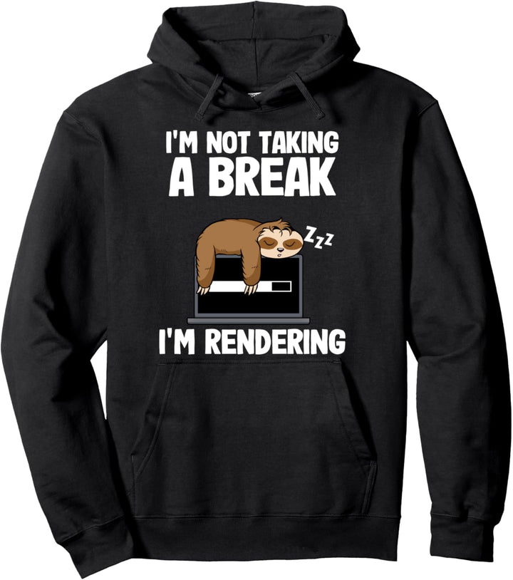 Ich mache keine Pause Faultier Videobearbeitung Filmemacher Pullover Hoodie