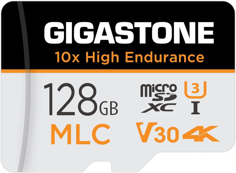 [10x High Endurance] Gigastone MLC 128GB Industrial MicroSDXC Karte mit Adapter,100/80 MB/s 4K Video