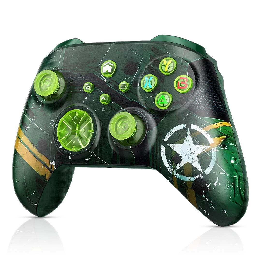Dinosoo RGB Wireless Controller für Xbox Series X|S, Xbox One &amp; PC, mit Bluetooth, Turbo, Makro, 4 V