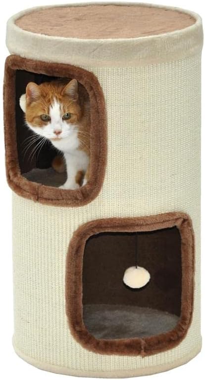 nanook Katzen Kratztonne Kratzbaum Kratzturm Tom, Höhe 70 cm Spieltonne mit extra grossen Öffnungen