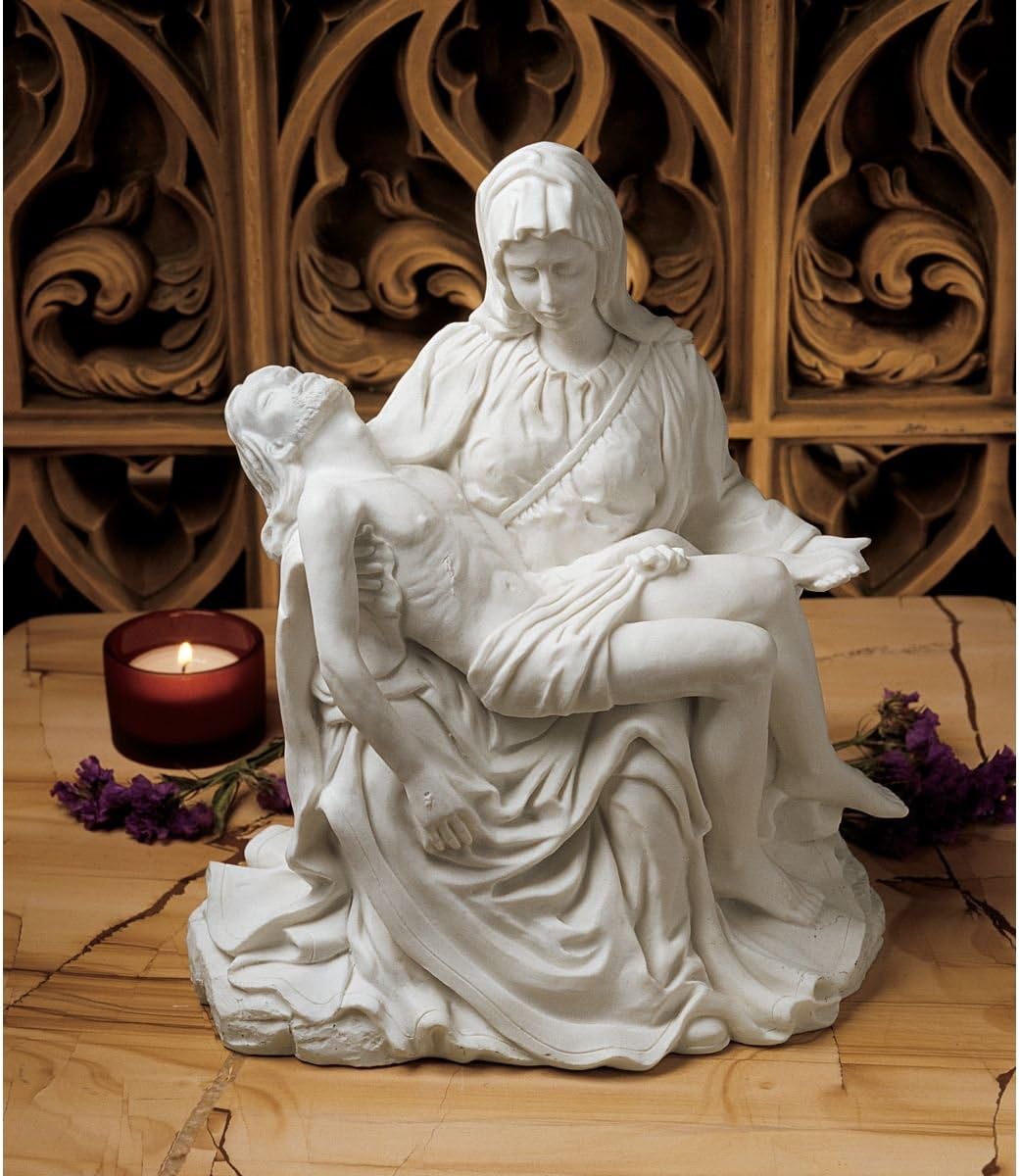 Design Toscano Die Pietà (1499), Marmor-Kunstharz-Figur: Gross