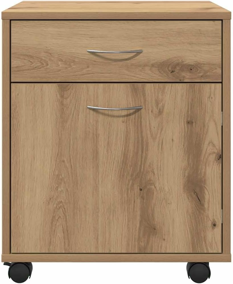 vidaXL Rollcontainer, Aktenschrank mit Stauraum, Rollschrank für Büro Arbeitszimmer, Bürocontainer B