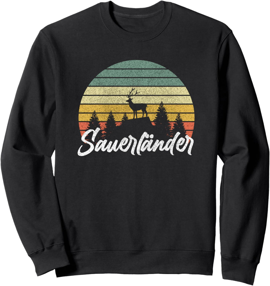 Sauerländer Sauerland Heimat Retro Vintage Hirsch Sweatshirt